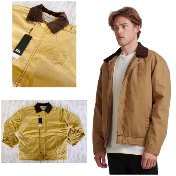 Quiksilver | Jackets & Coats | Quiksilver Canvas Cord Collar Jacket ...